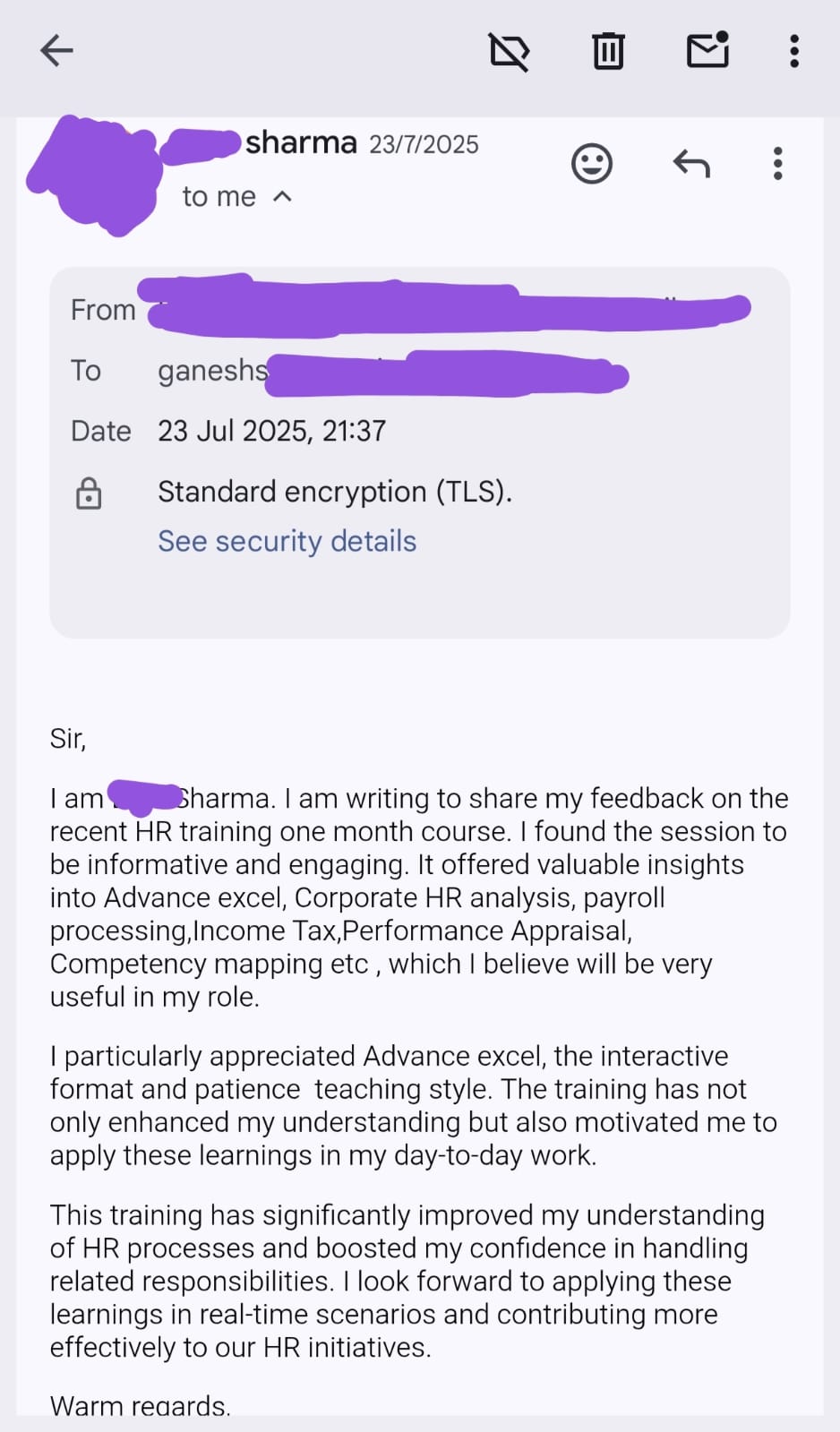 Student Testimonial
