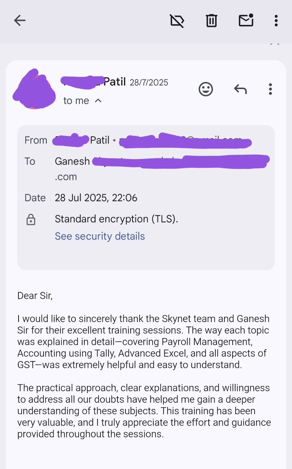 Student Testimonial