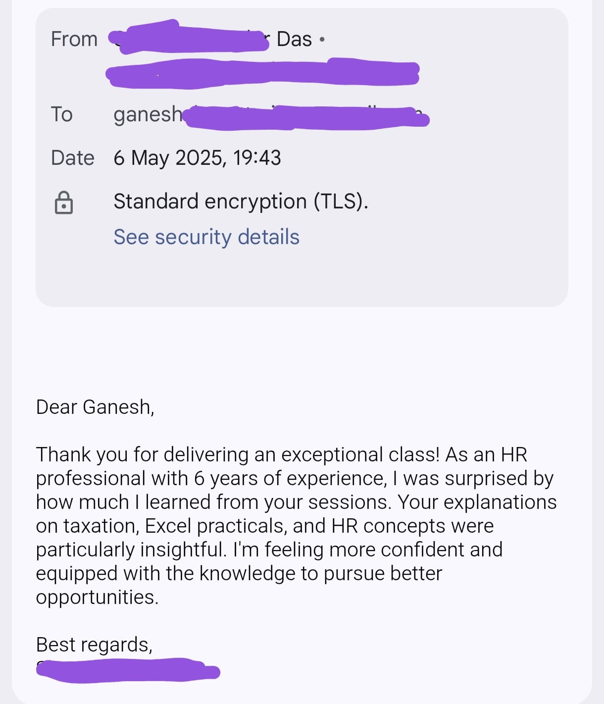 Student Testimonial