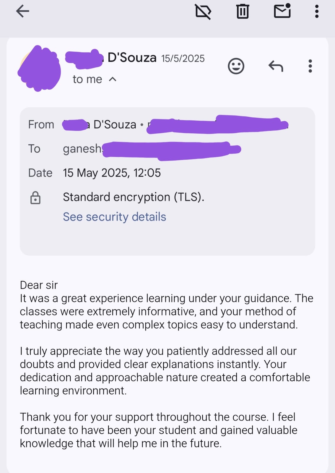 Student Testimonial