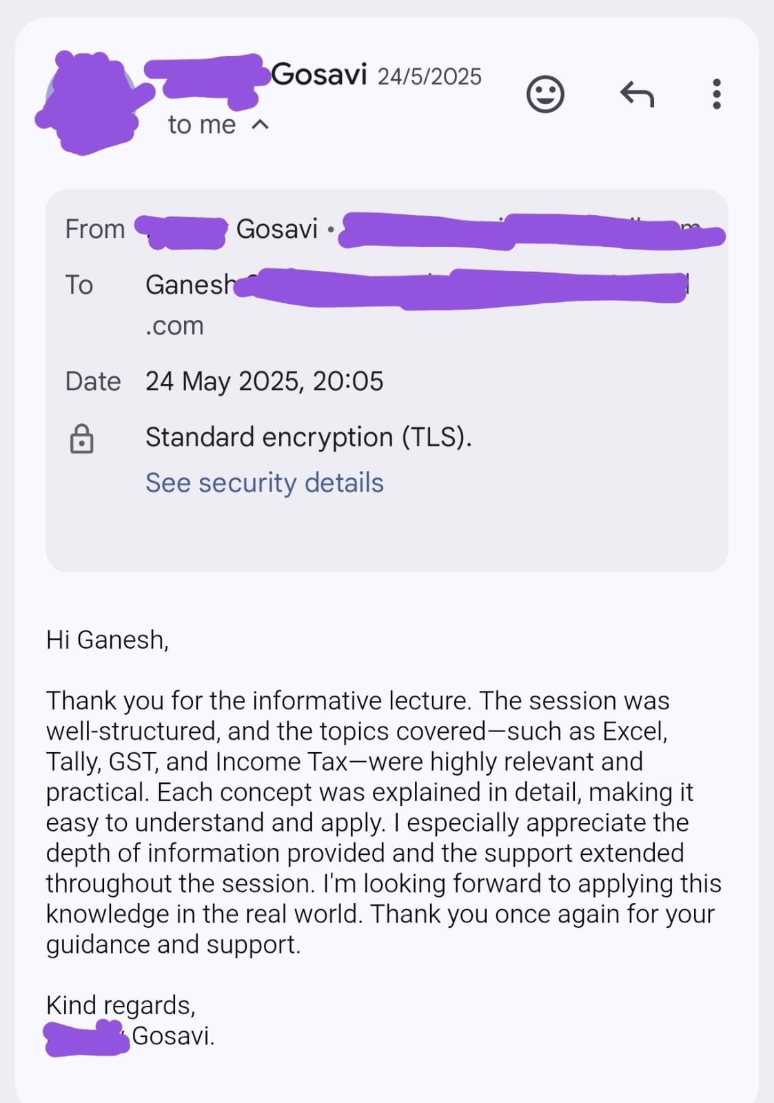 Student Testimonial